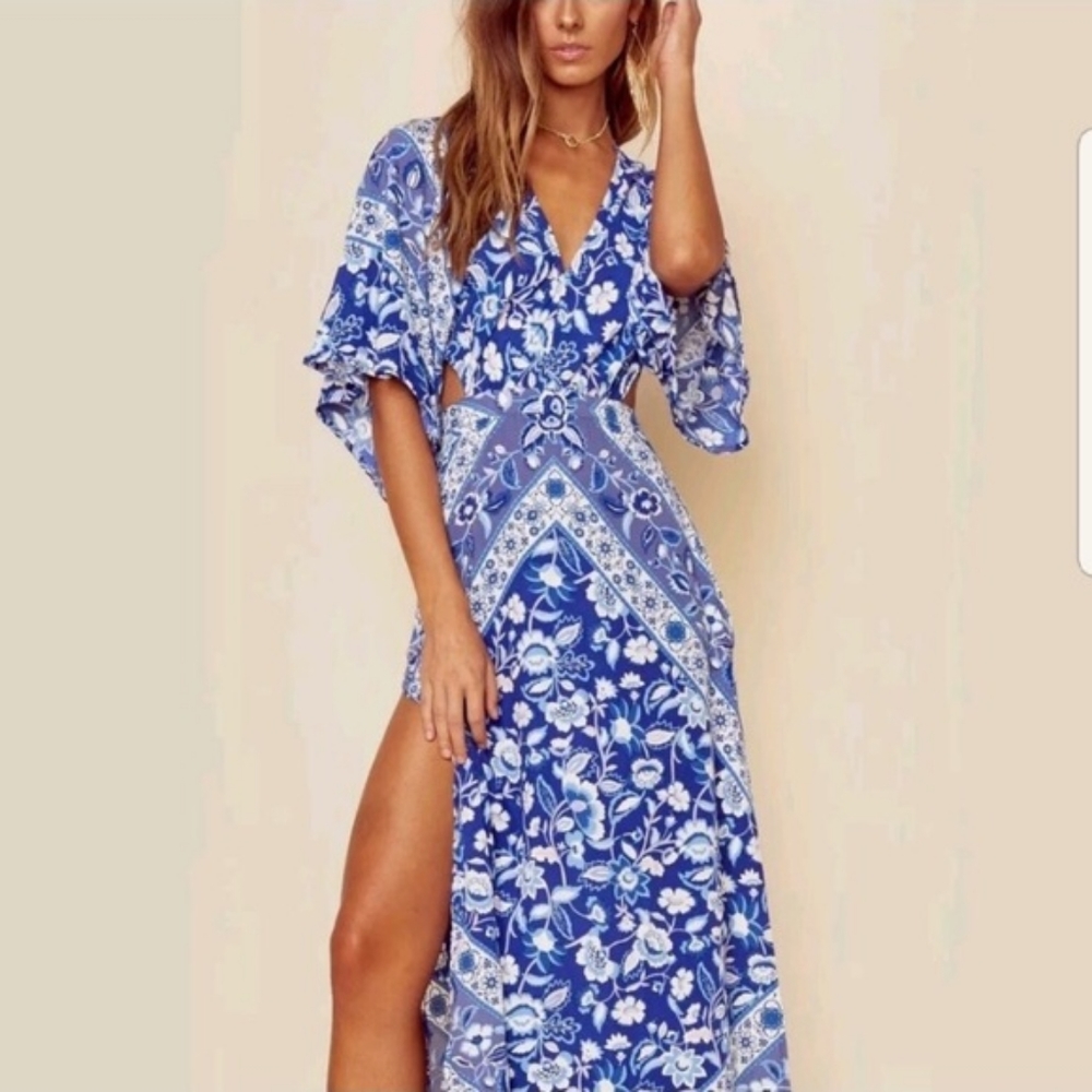 Spell & the Gypsy Collective Lolita bluebell cutout maxi dress